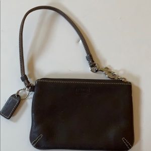 Coach leather wristlet mini-purse!!